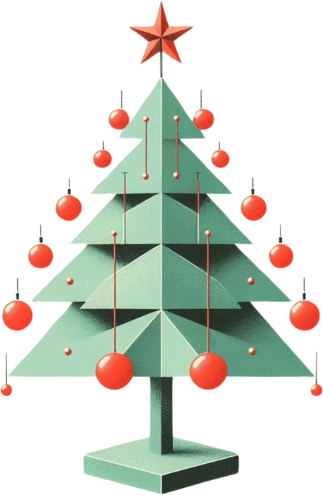Motivtransfer 7648 Retro Weihnachtsbaum