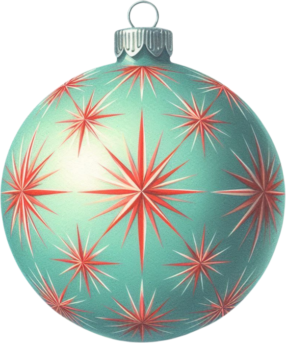 Motivtransfer 7662 Retro Weihnachtskugel