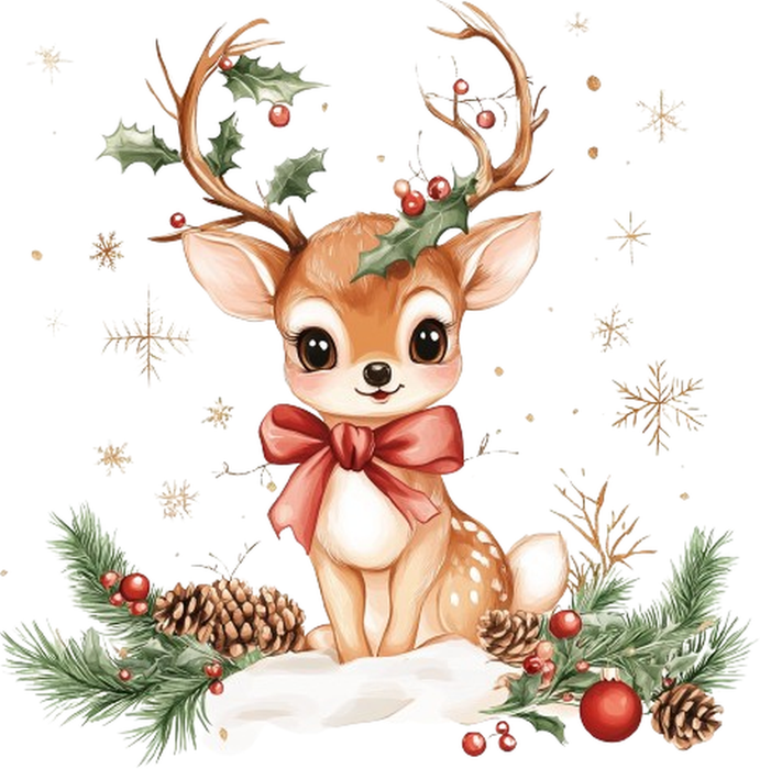 Motivtransfer 7669 Reh im Schnee