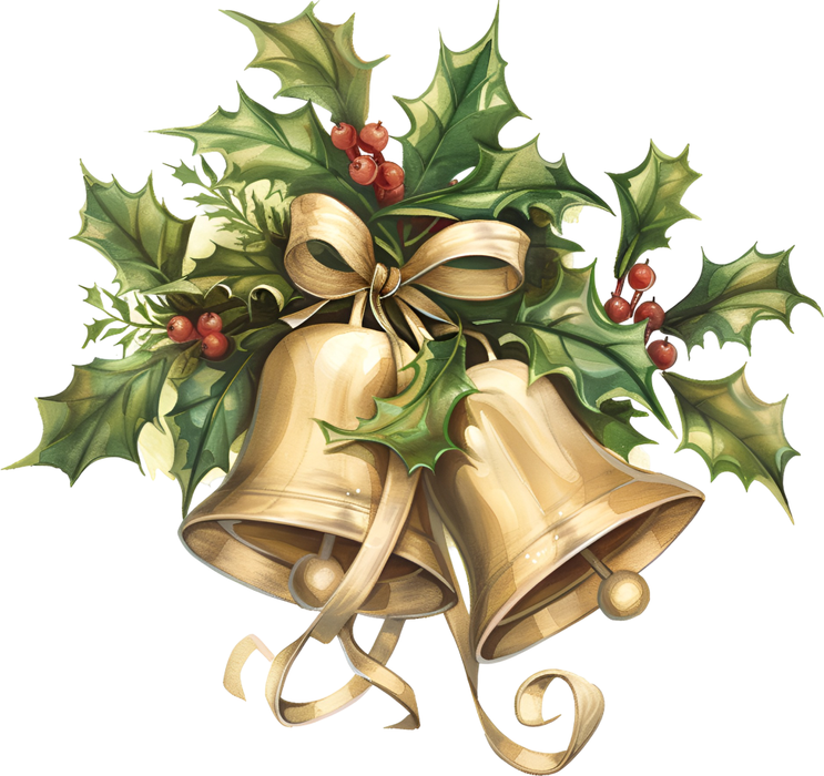 Motivtransfer 7692 Weihnachtsglocke mit Grün