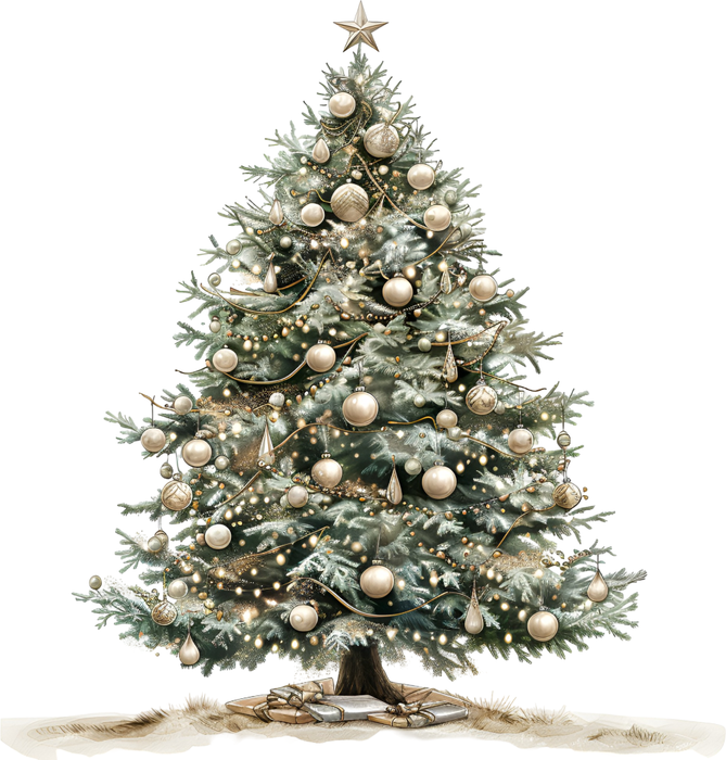 Motivtransfer 7698 Tannenbaum mit Kugeln