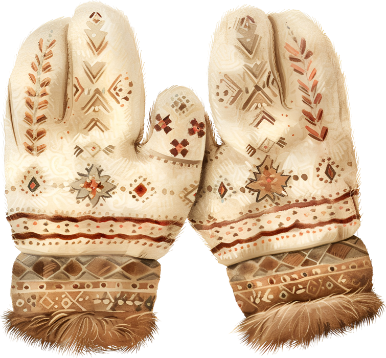 Motivtransfer 7707 Beige Weihnachtshandschuhe