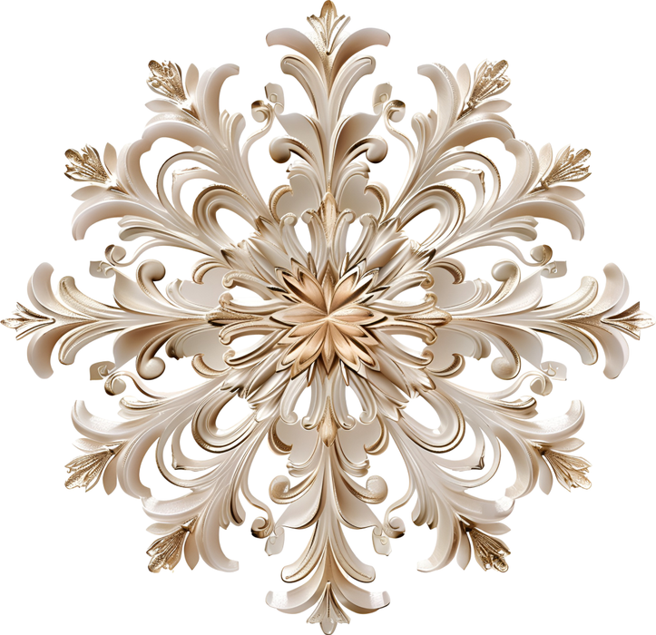 Motivtransfer 7714 Schneeflocke beige