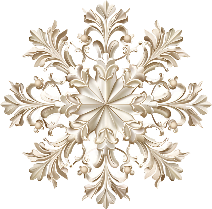 Motivtransfer 7715 Schneeflocke beige