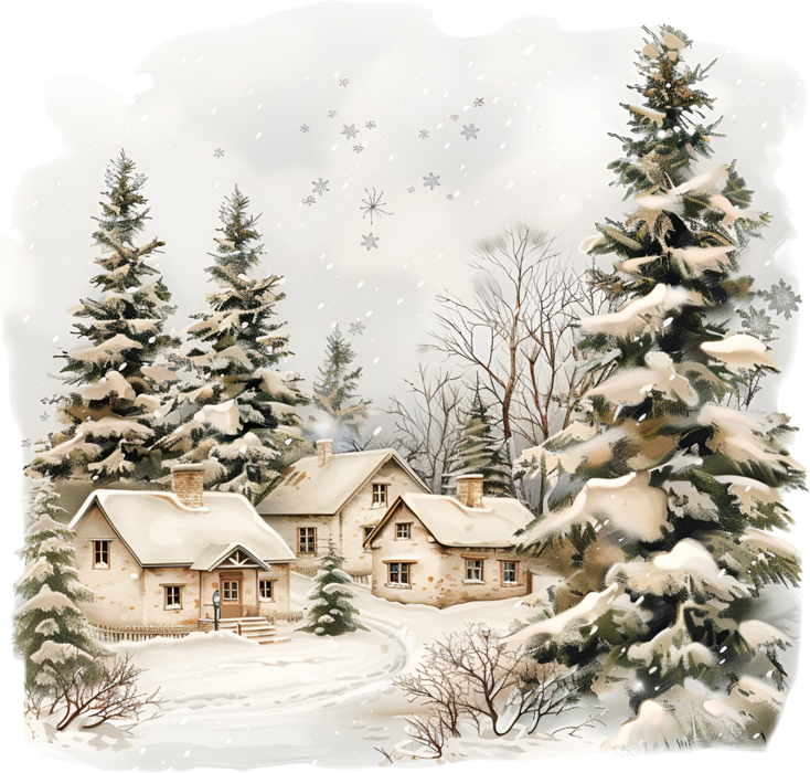 Motivtransfer 7718 Winterlandschaft