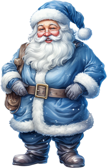 Motivtransfer 7732 Santa in blau