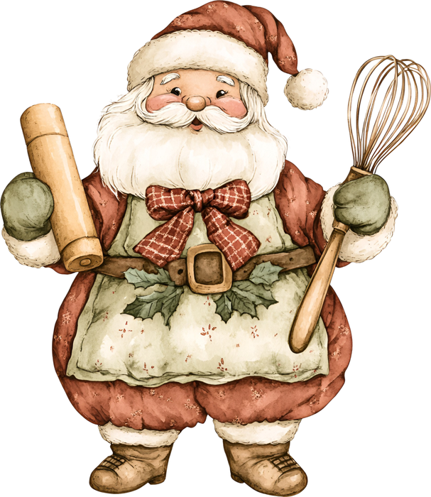 Motivtransfer 7757 Santa mit Schneebesen