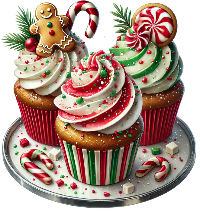Motivtransfer 7819 Weihnachtscupcakes