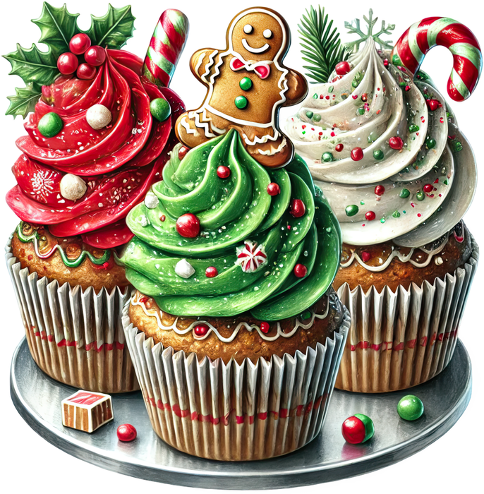 Motivtransfer 7820 Weihnachtscupcakes