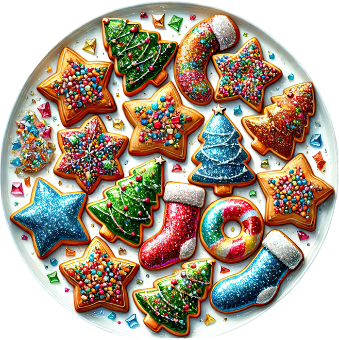 Motivtransfer 7846 Dekorierte Weihnachtskekse