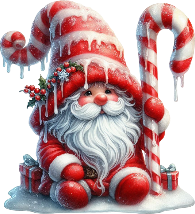 Motivtransfer 7933 Gnom mit Zuckerstange