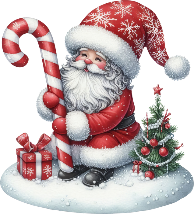 Motivtransfer 7939 Zuckergnom mit Tannenbaum