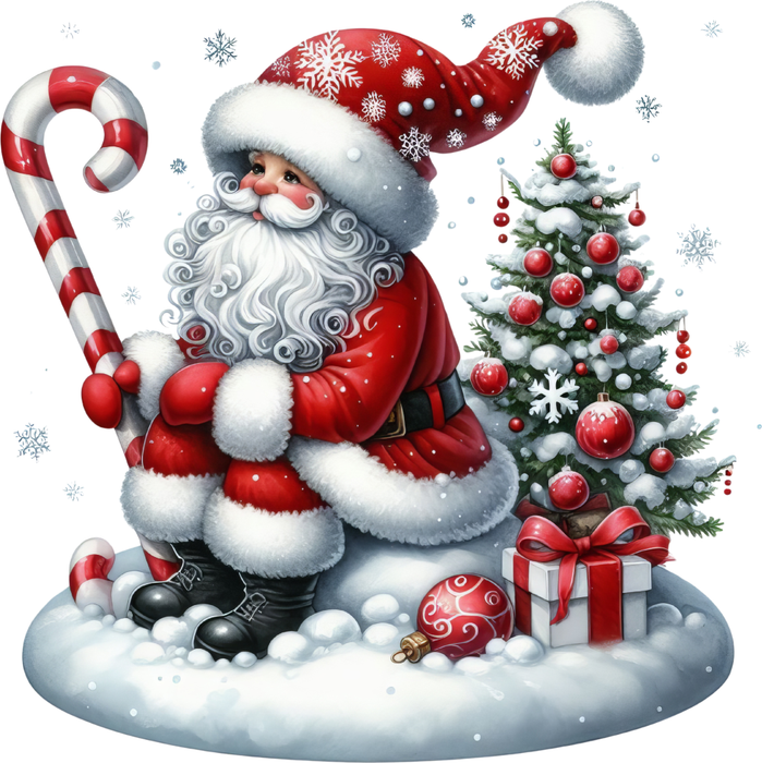 Motivtransfer 7943 Zuckergnom mit Tannenbaum