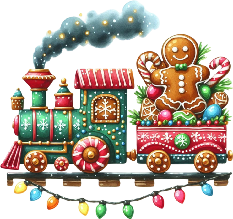 Motivtransfer 7961 Lebkuchenzug mit Rauch