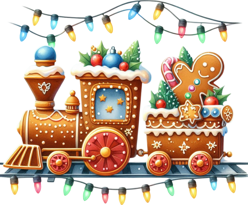 Motivtransfer 7963 Lebkuchenzug mit Männchen