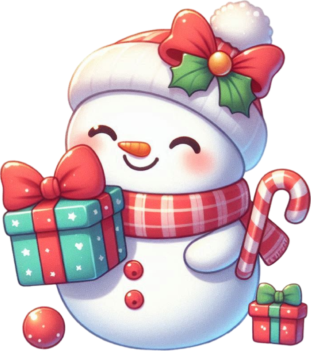 Motivtransfer 7975 Schneemann mit Geschenk