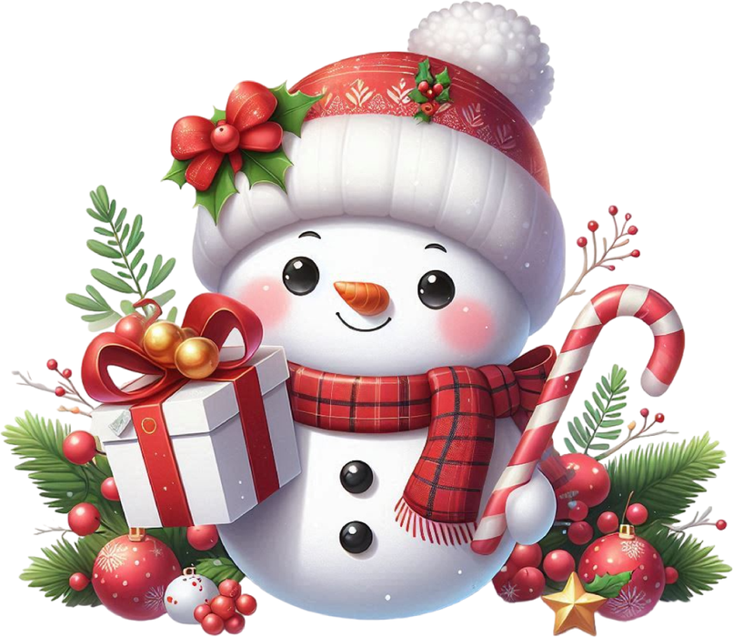 Motivtransfer 7978 Schneemann mit Geschenk