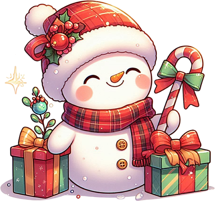 Motivtransfer 7979 Schneemann mit Geschenk