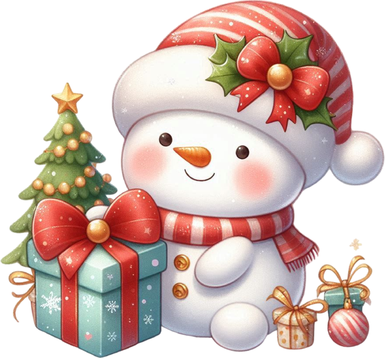 Motivtransfer 7985 Schneemann mit Tannenbaum