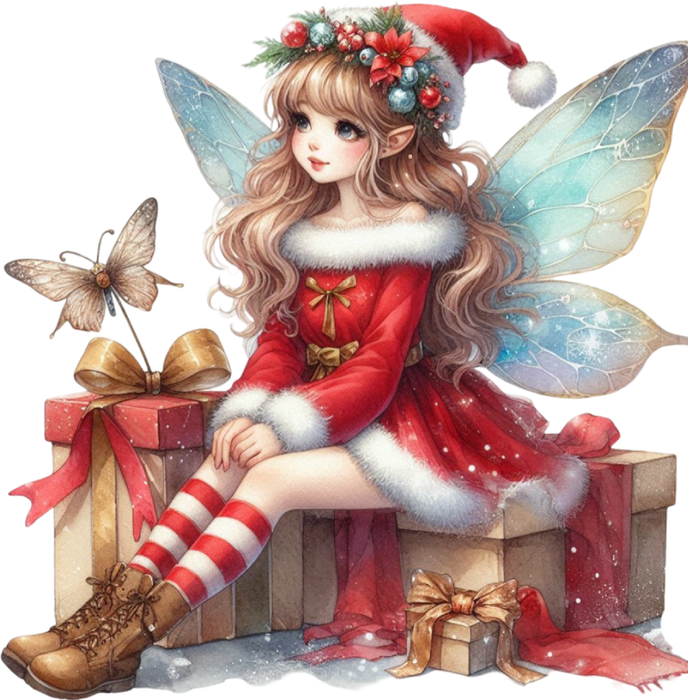 Motivtransfer 8010 Weihnachtsfee mit Flügeln