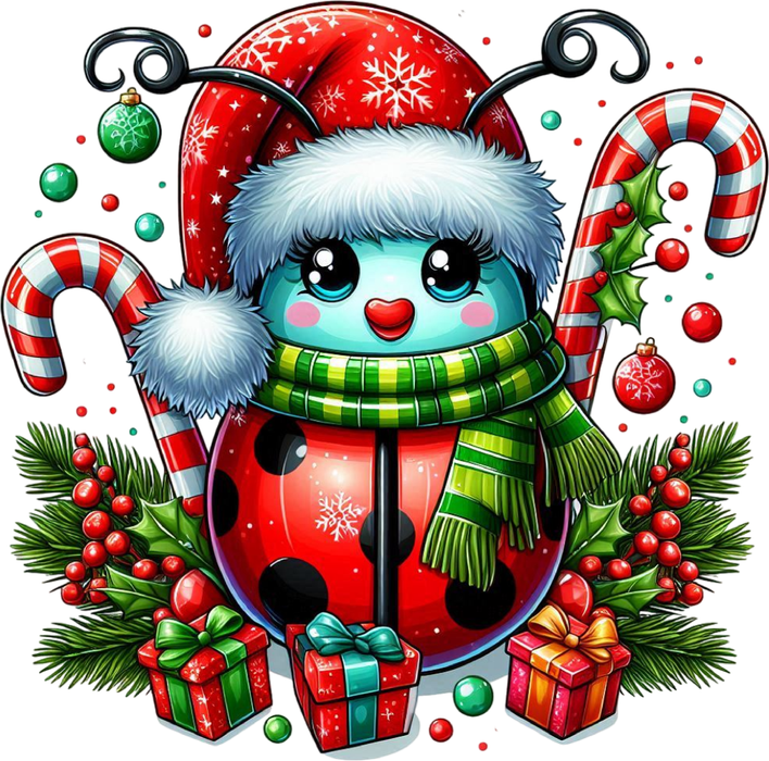 Motivtransfer 8018 Kleiner Weihnachtsmarienkäfer
