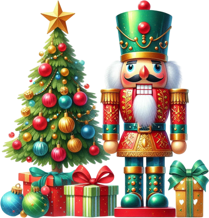 Motivtransfer 8115 Nussknacker mit Weihnachtsbaum