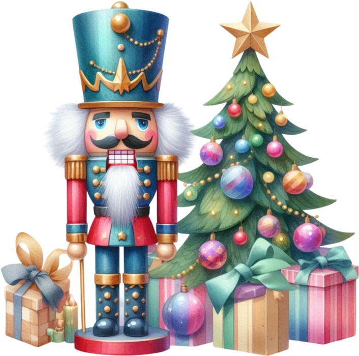 Motivtransfer 8116 Nussknacker mit Weihnachtsbaum