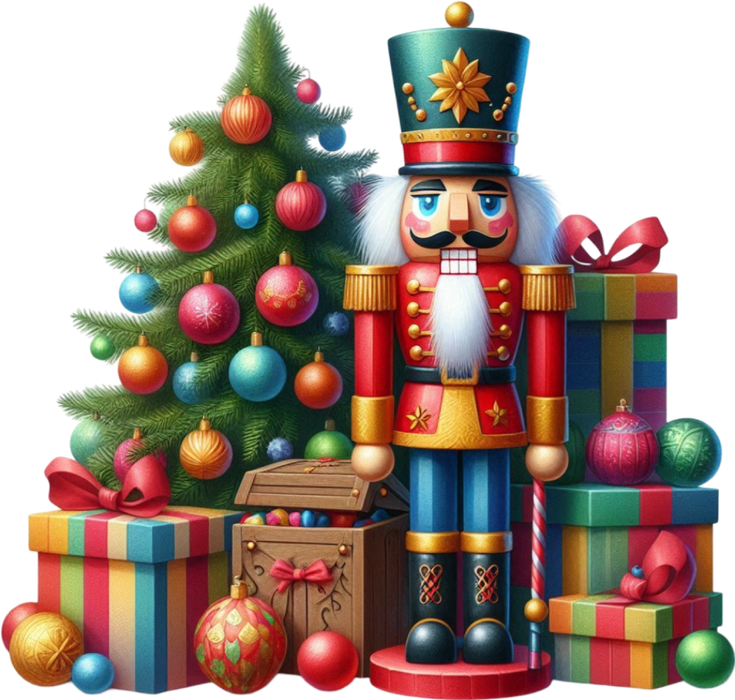 Motivtransfer 8117 Nussknacker mit Weihnachtsbaum