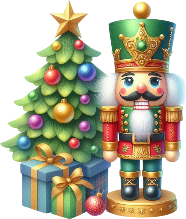 Motivtransfer 8118 Nussknacker mit Weihnachtsbaum