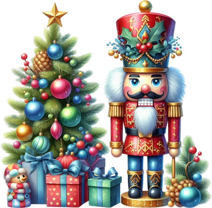 Motivtransfer 8119 Nussknacker mit Weihnachtsbaum