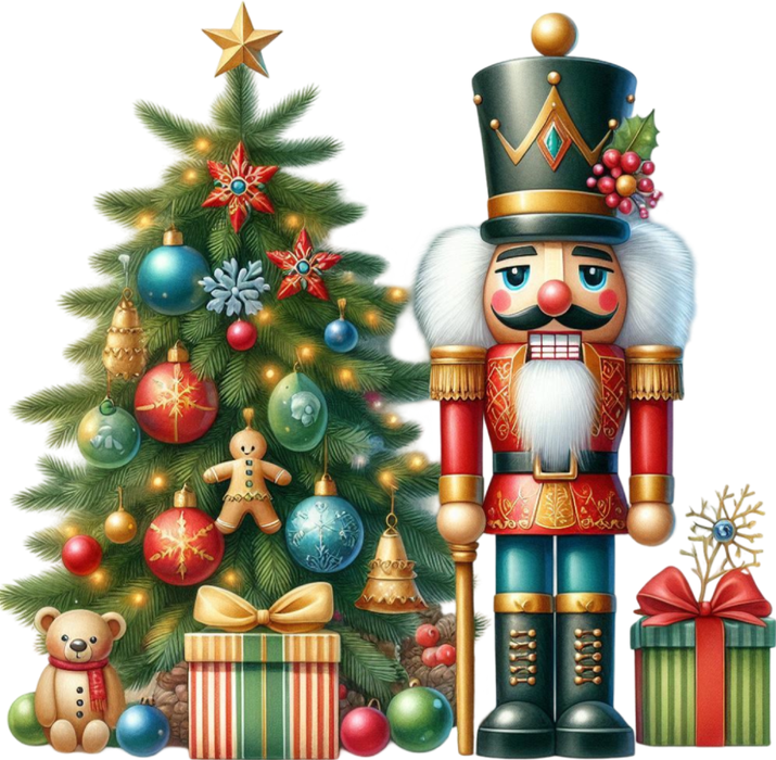 Motivtransfer 8120 Nussknacker mit Weihnachtsbaum