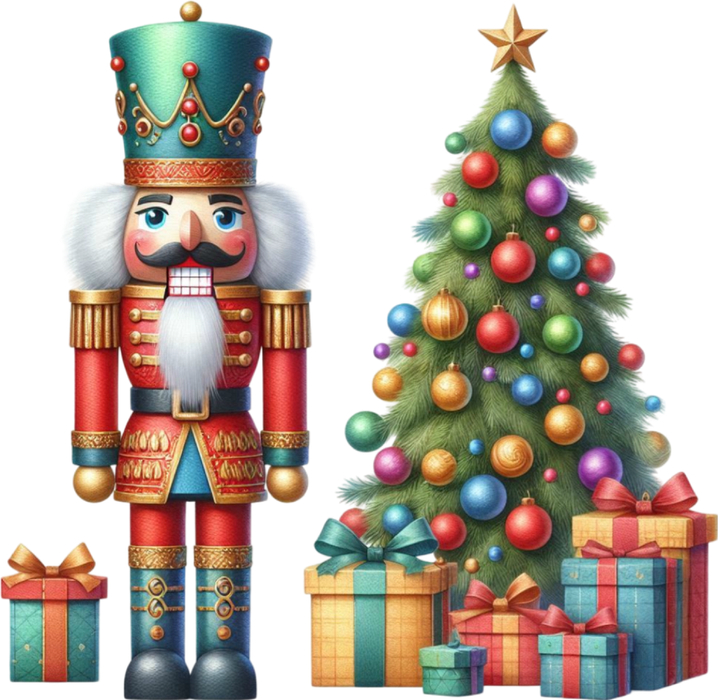 Motivtransfer 8121 Nussknacker mit Weihnachtsbaum