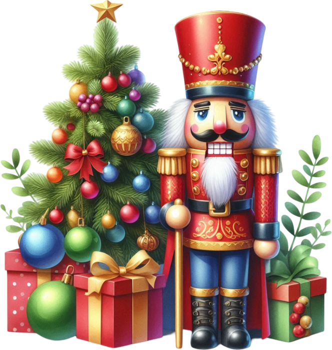 Motivtransfer 8122 Nussknacker mit Weihnachtsbaum
