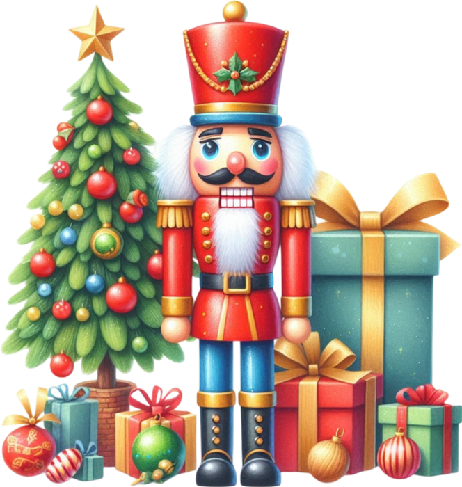 Motivtransfer 8128 Nussknacker mit Weihnachtsbaum
