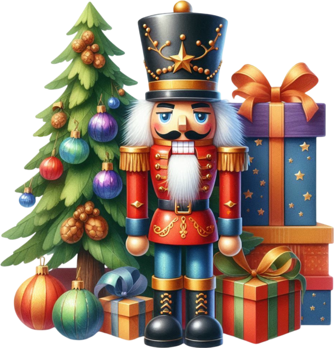 Motivtransfer 8130 Nussknacker mit Weihnachtsbaum