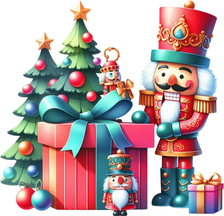 Motivtransfer 8131 Nussknacker mit Weihnachtsbaum