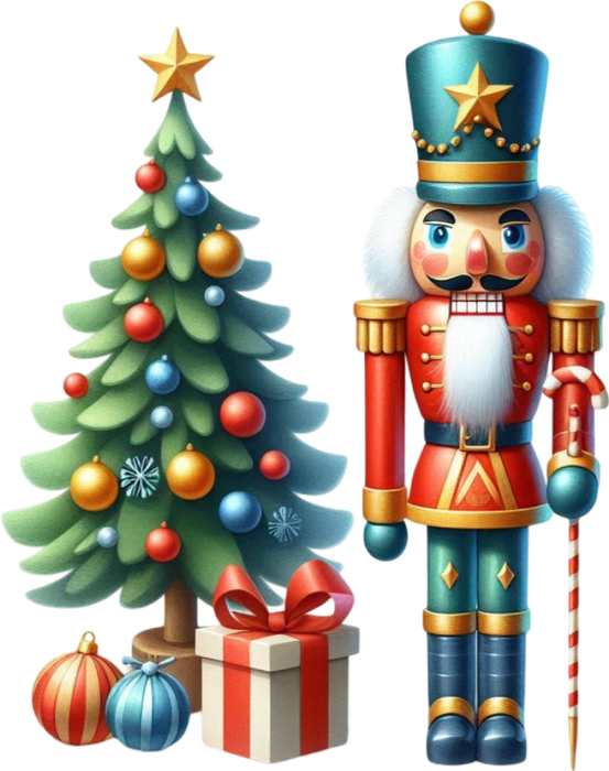 Motivtransfer 8133 Nussknacker mit Weihnachtsbaum