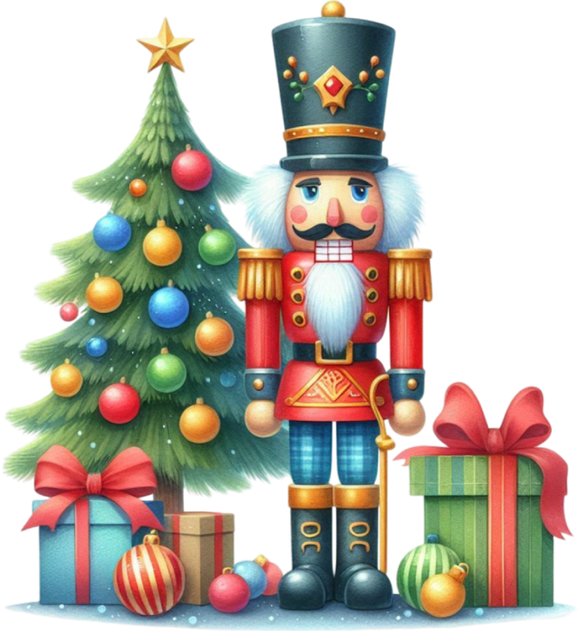 Motivtransfer 8134 Nussknacker mit Weihnachtsbaum