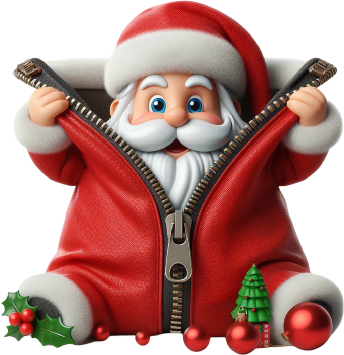 Motivtransfer 8155 Santa mit Reißverschluß