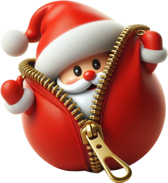 Motivtransfer 8157 Santa mit Reißverschluß