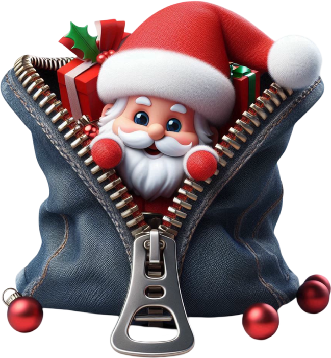 Motivtransfer 8161 Santa mit Reißverschluß