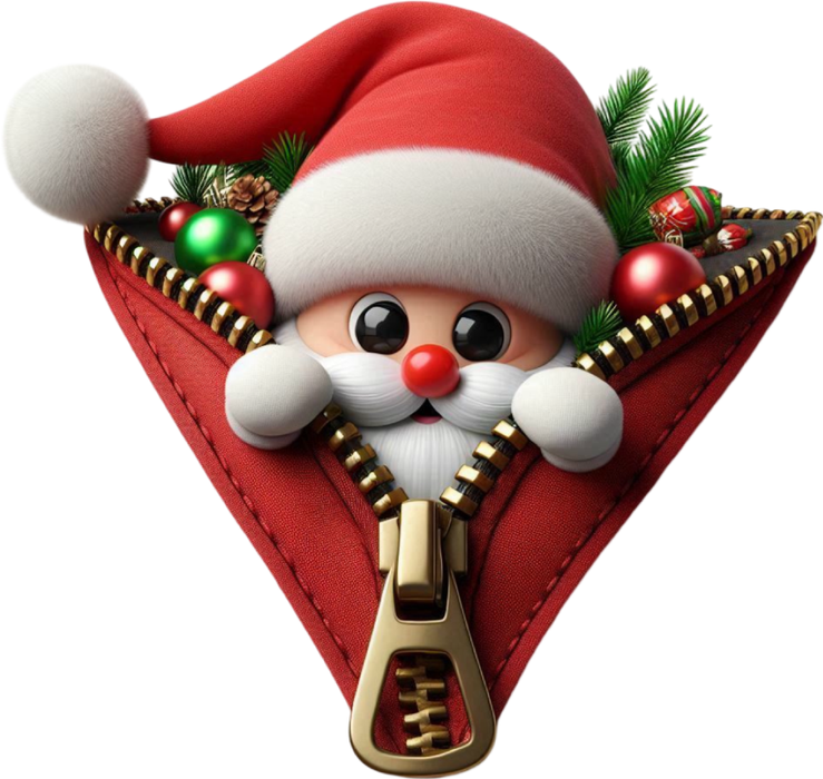 Motivtransfer 8164 Santa mit Reißverschluß