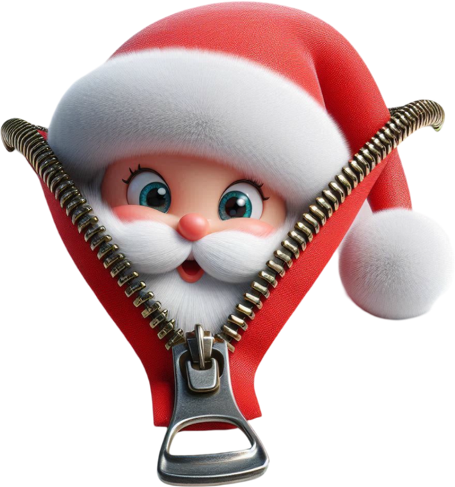 Motivtransfer 8167 Santa mit Reißverschluß