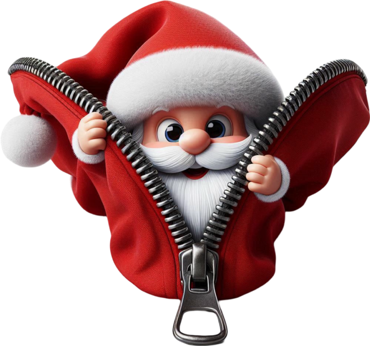 Motivtransfer 8171 Santa mit Reißverschluß
