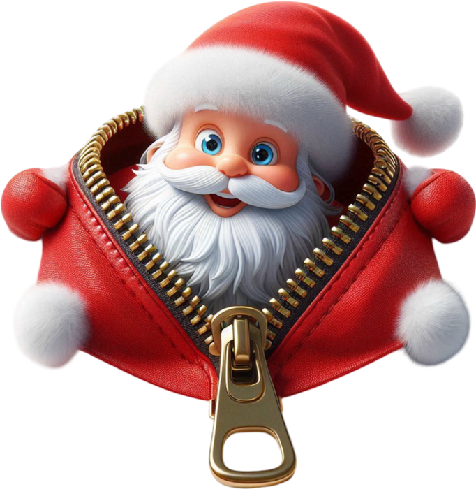 Motivtransfer 8174 Santa mit Reißverschluß