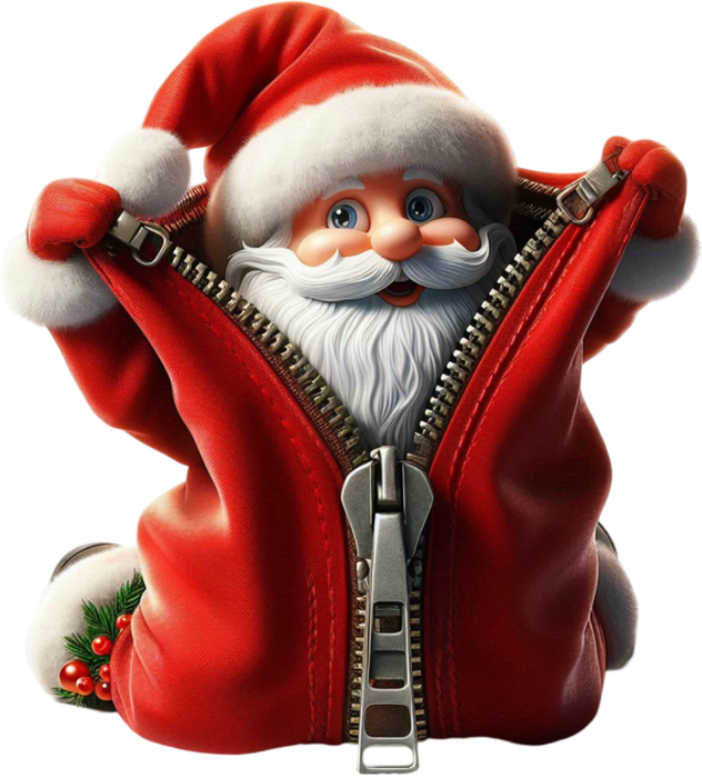 Motivtransfer 8177 Santa mit Reißverschluß