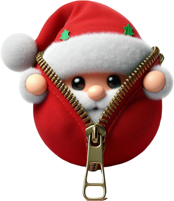 Motivtransfer 8178 Santa mit Reißverschluß