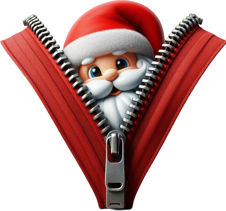 Motivtransfer 8181 Santa mit Reißverschluß