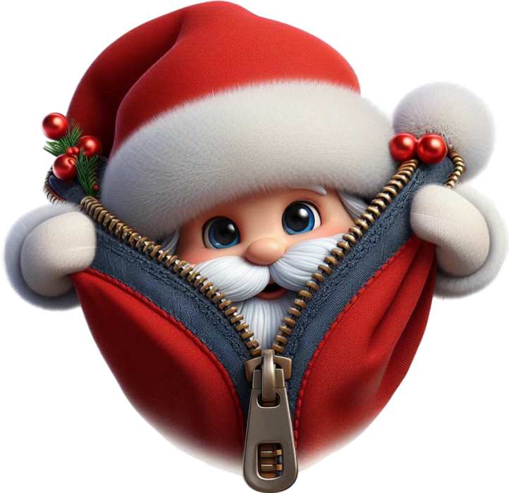 Motivtransfer 8182 Santa mit Reißverschluß