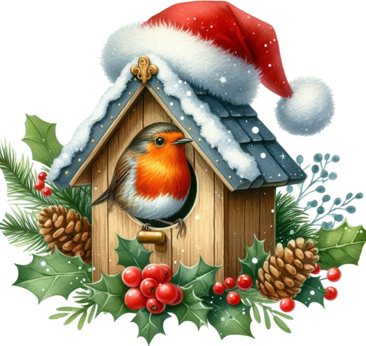 Motivtransfer 8218 Winterliches Vogelhaus